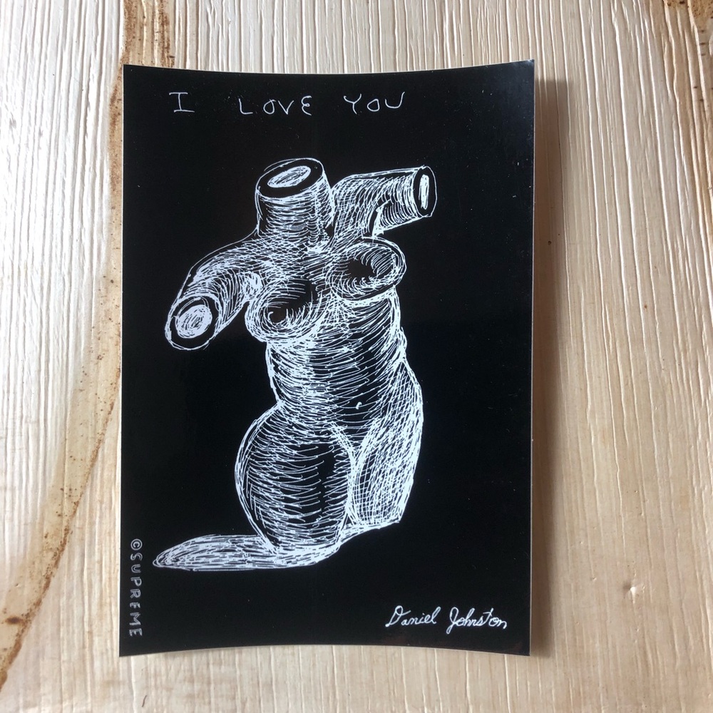 SUPREME x Daniel Johnston ‘ I love you’ sticker
